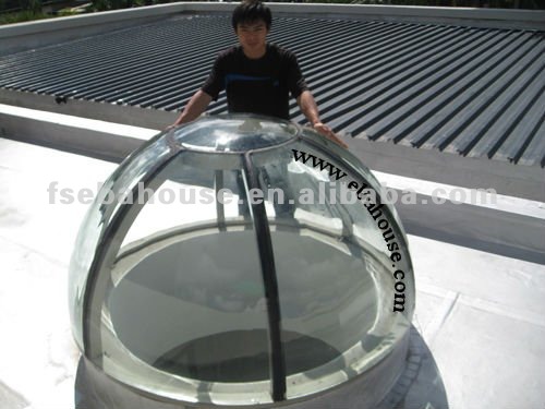 Special window frame design:aluminum dome skylight