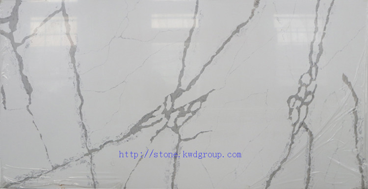 Most popular calacatta white gold quartz stone slab for counter top