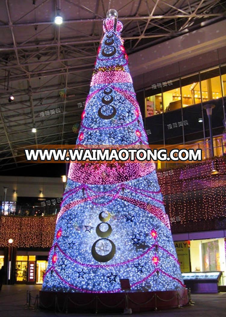 Outdoor Metal Lighted Led Big Christmas Tree