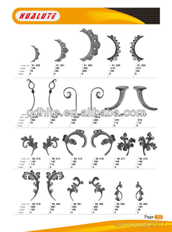 wrought iron flowers and leaves,cast steel flowers and leaves