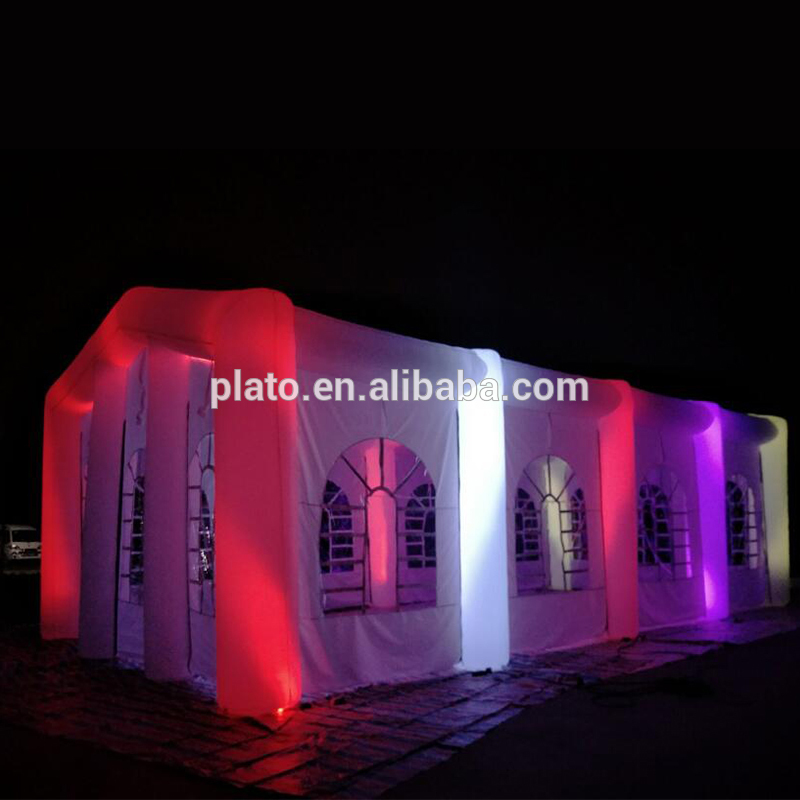 Color change lighting LED giant inflatable tent for wedding event