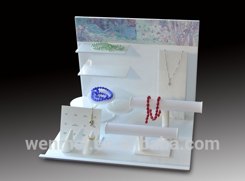 2018 New White Acrylic Jewelry display sets