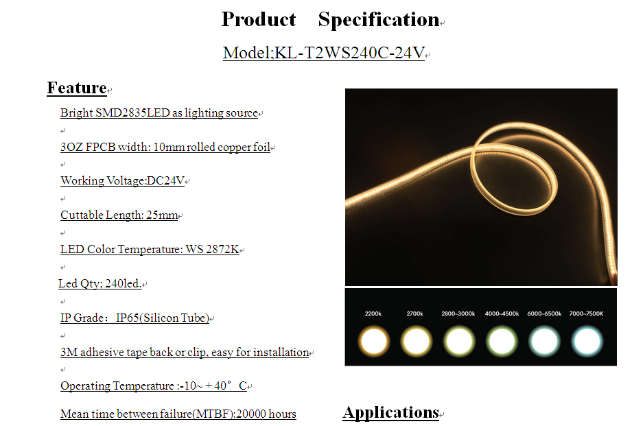 2835 Waterproof Flex Led strip  Light