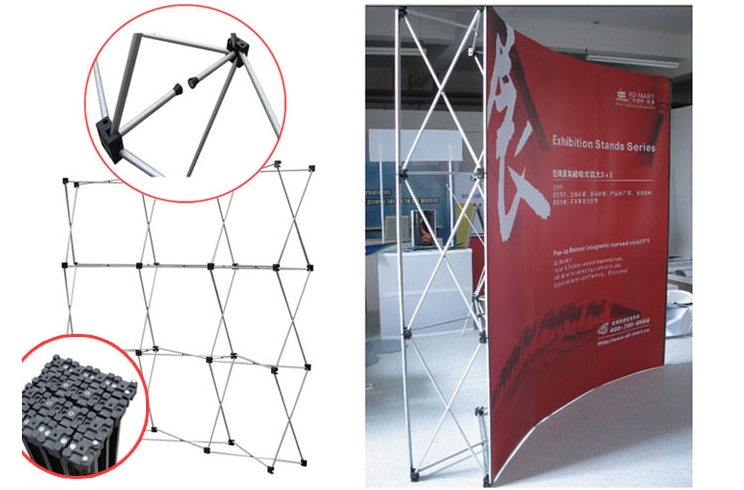 Large Pop Up Display Banner 3*4 Aluminum Frame Plastic Banner Outdoor Pop Up Display Stand For Exhibition