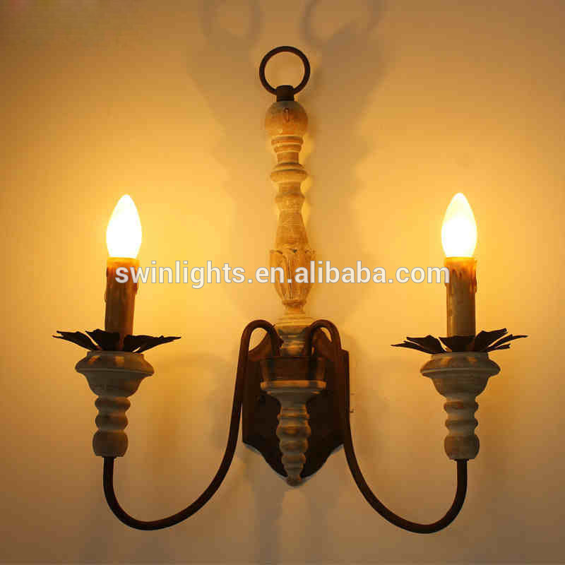 vintage wood wall light indoor lighting rustic iron sconces