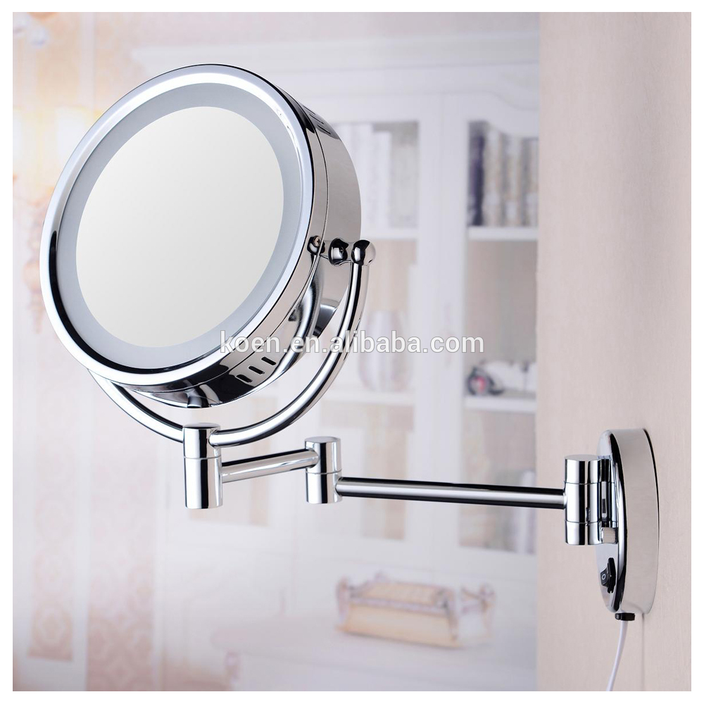 Koen wall mounted rotatable led makeup mirror with lights