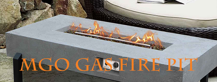 Stainless Steel Gas Outdoor Fire Pit Table Gas Burner MGO Propane Fire Pit Top With Hose