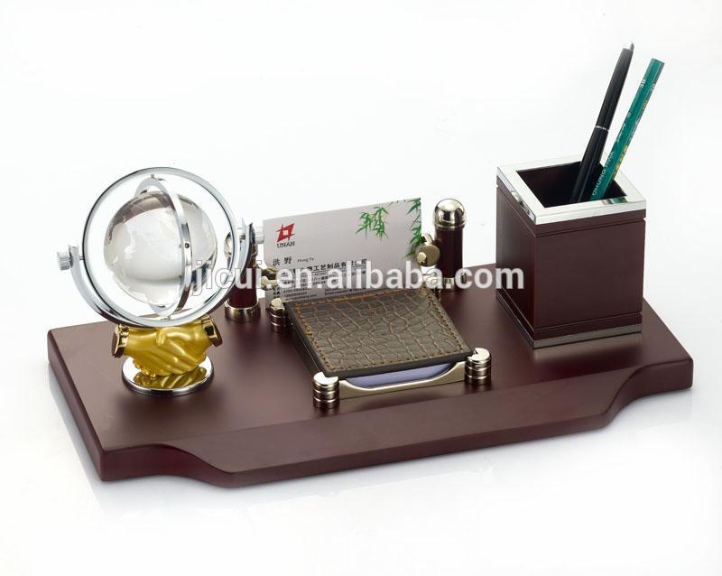 exquisite crystal globe and pen holder office desk decoration gift