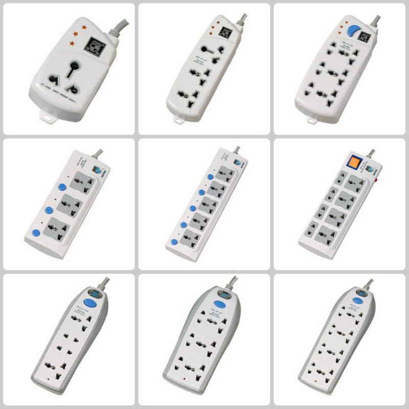 power strip with surge / overload protector, vertical socket usb multi outlet