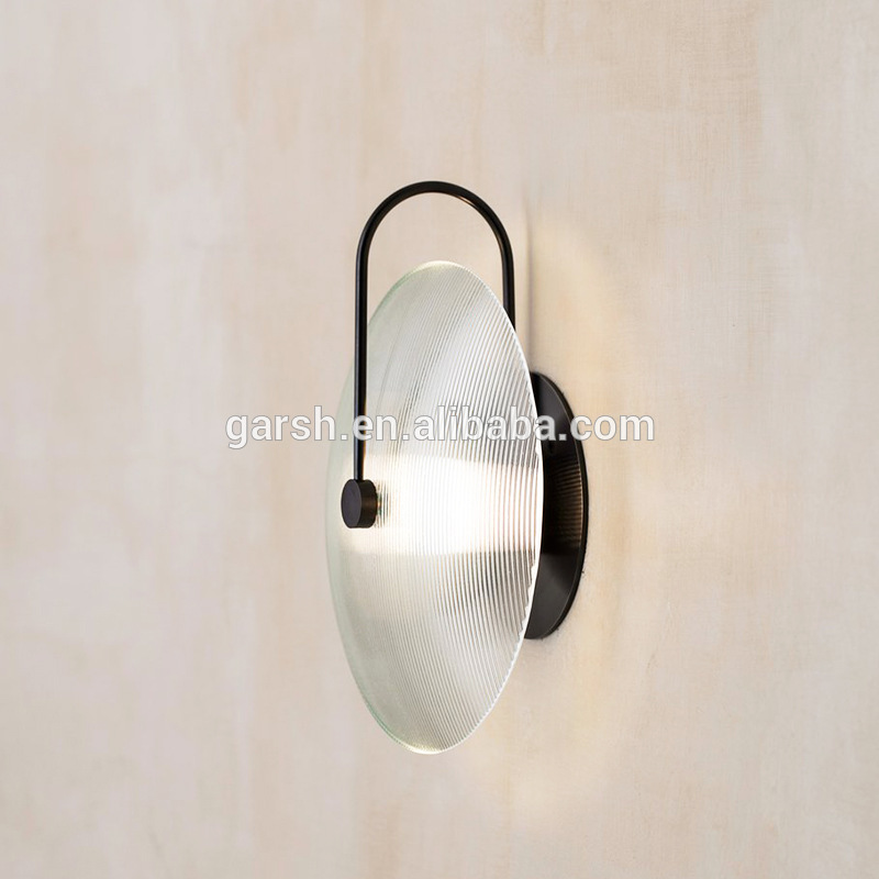 Designer Round Glass Lamp Sconce Modern LED Wall Light For Living Room