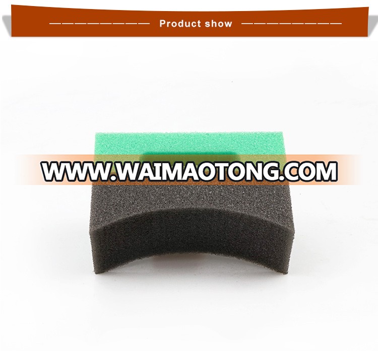 Polyurethane Custom wholesale foam wax pad Car Tire Cleaning Foam Pad Green Sponge Tyre Waxing Applicator pads