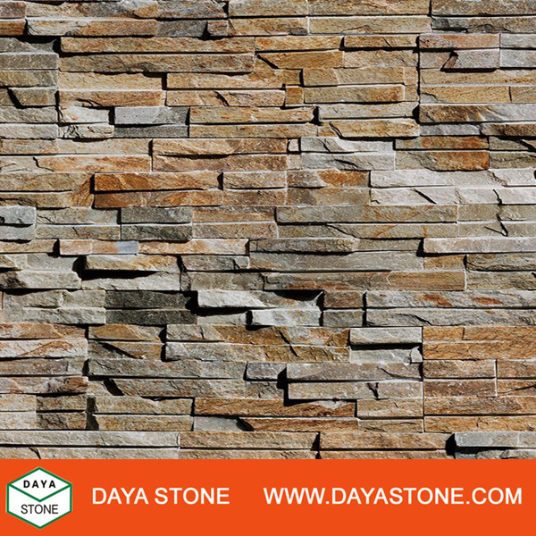 Stacked stone wall cladding