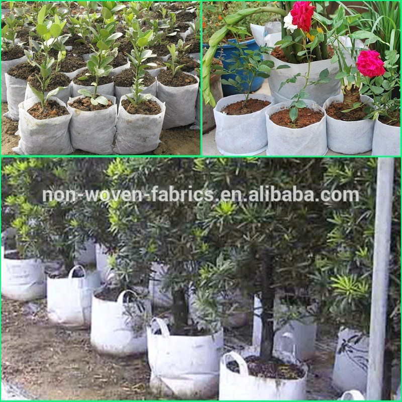 Made to order nonwoven fabric nursery bag used for garden flower container