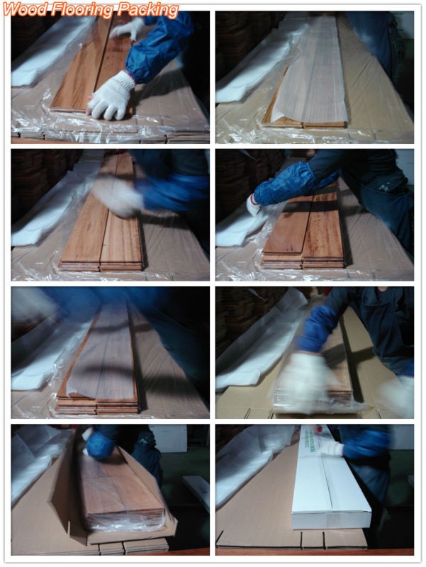 Special price hand-scraped rubber wood flooring