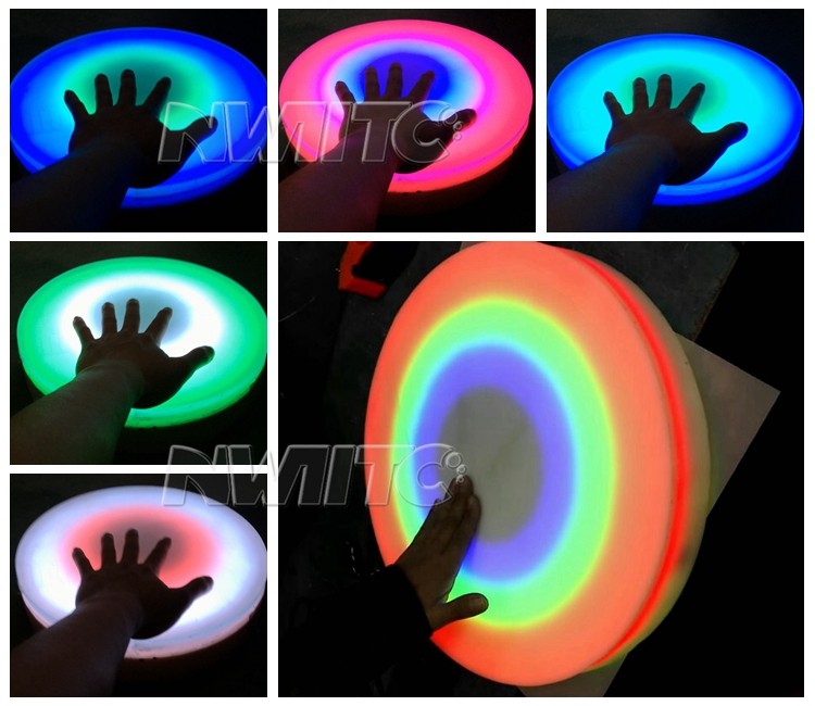 Cheap night club dj round rgb portable led interactive dance floor