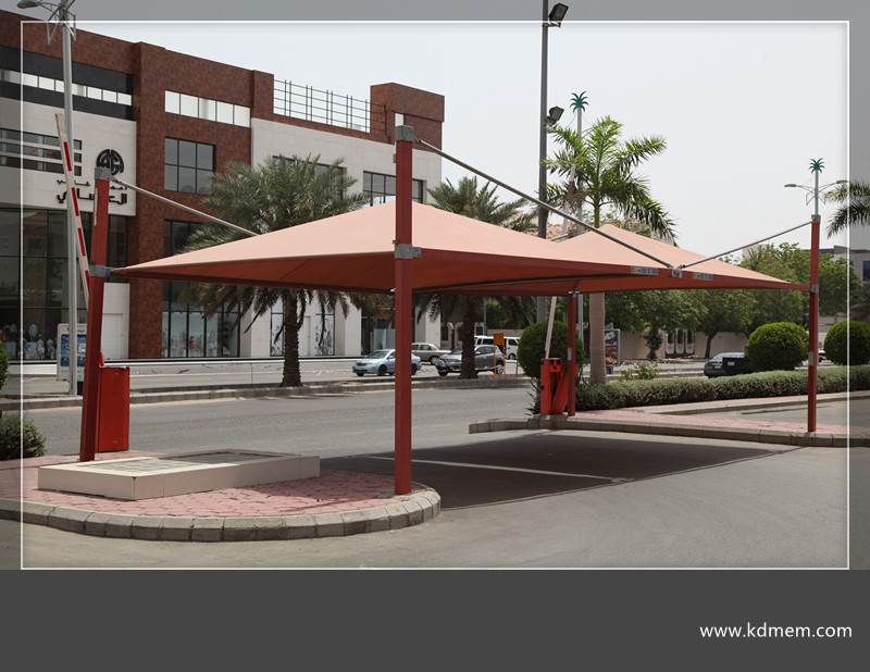 car parking tensile membrane structure of PVC PVDF PTFE fabric roof