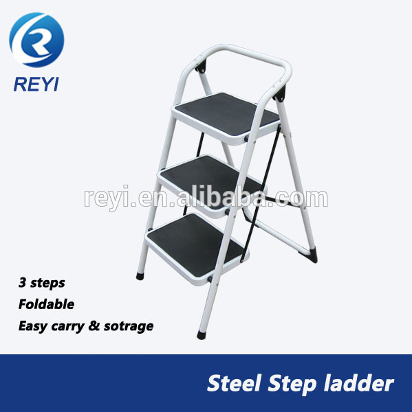 House hold 3 steps steel folding iron step ladder