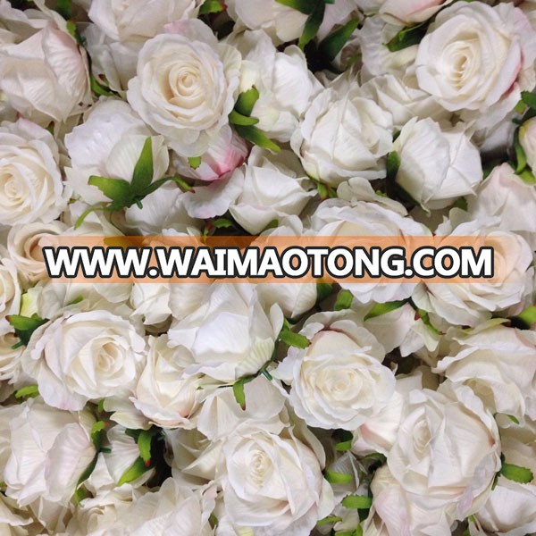 Single stem silk velvet artificial rose flower