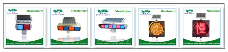 Aluminum alloy shell red blue flashing solar LED traffic road light