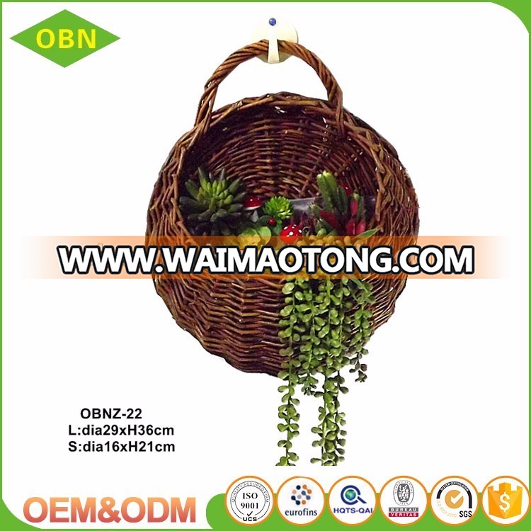 China factory high quality beautiful hanging flower gift basket wholesale decorate your garden