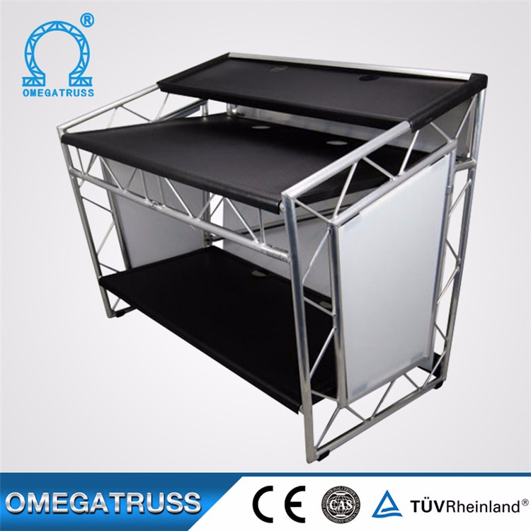 black colour aluminum music booth truss with used for indoor concert