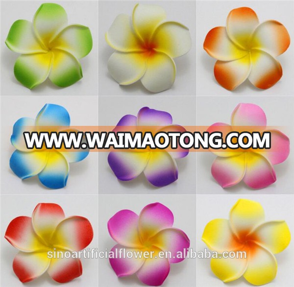 Wholesale Artificial Foam Frangipani Foam Plumeria Flowers With Clip