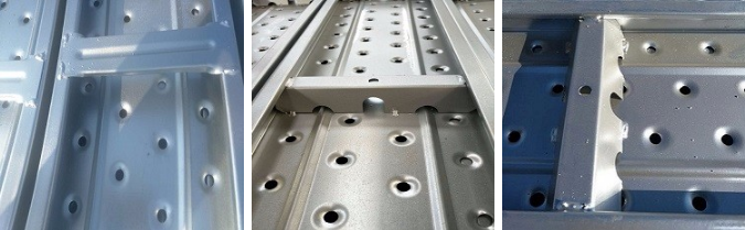 Q235 Punched Pre Galvanized Metal Deck For Scaffoldings