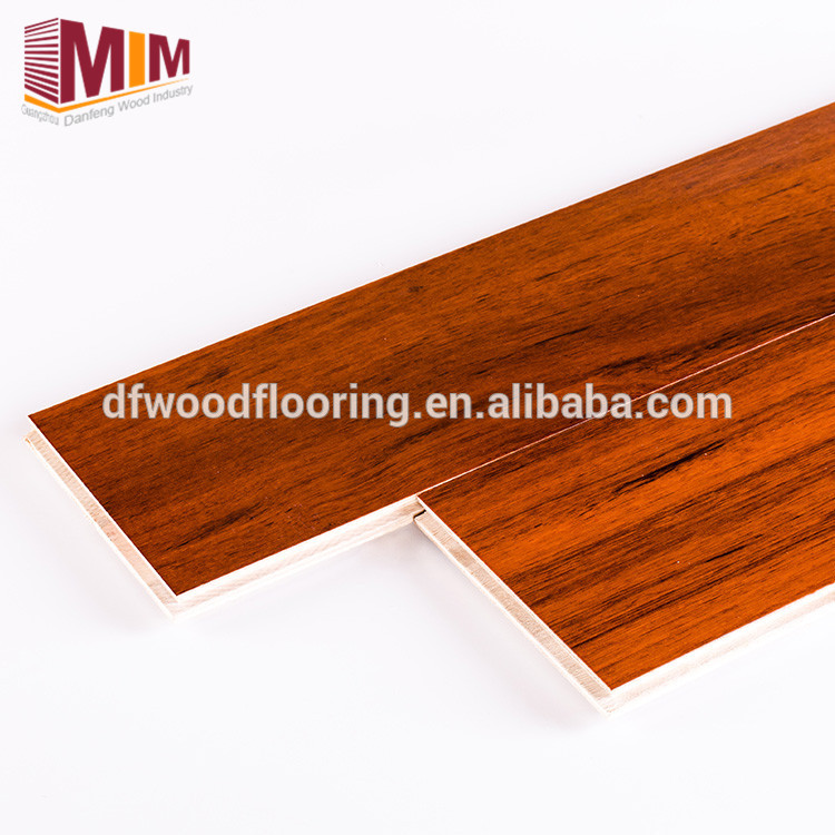 UV Coating Finished African Teak Multilayer Engineered Wood Flooring