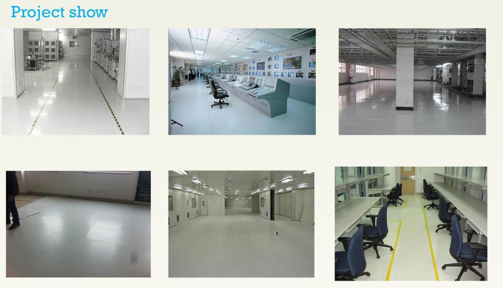 Wear resistant industrial ESD tile conductive & anti-static flooring plastic floor tile ESD