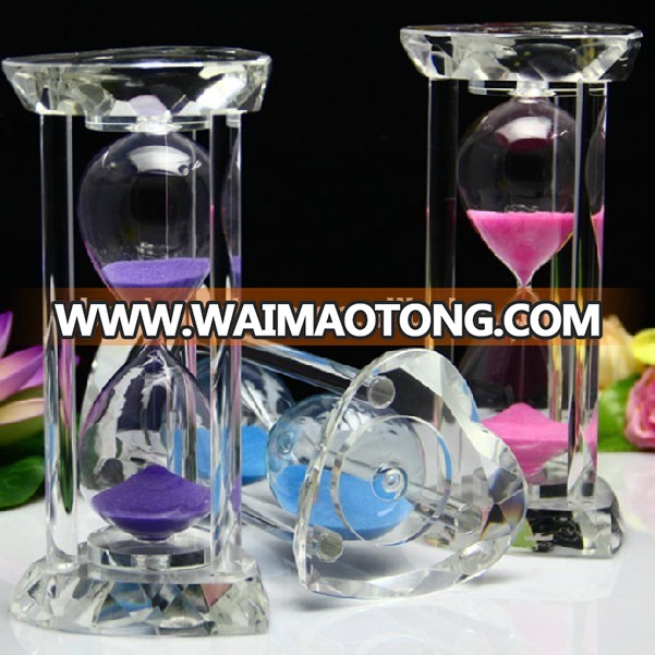 XBH-81083 15 minutes love shape hourglass for crystal sandglass