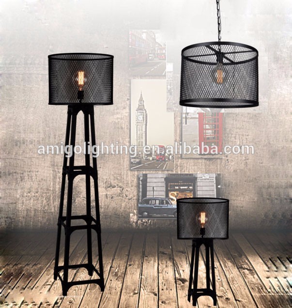 unique vintage industrial led floor lamp IF50 black