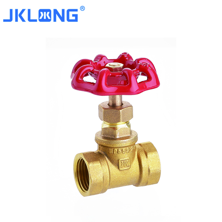 Thread Forged brass gate valve 3 inch High Pressure with red iron wheel cutoff valve