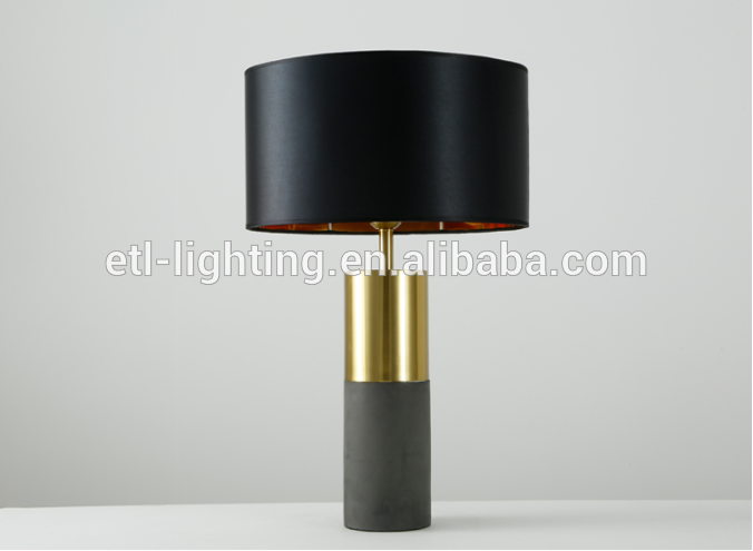 Post-modern nordic table lamp minimalist hotel LED metal table light with stone base ETL32025