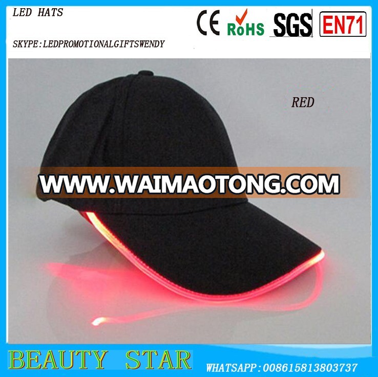 Promotion LED hat,new fashion Led flashing hat for party,Logo customized led hats China factory