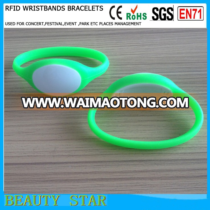 Logo Customized Silicone bracelets,RFID silicone bracelets for party,events,swimming pool China factory