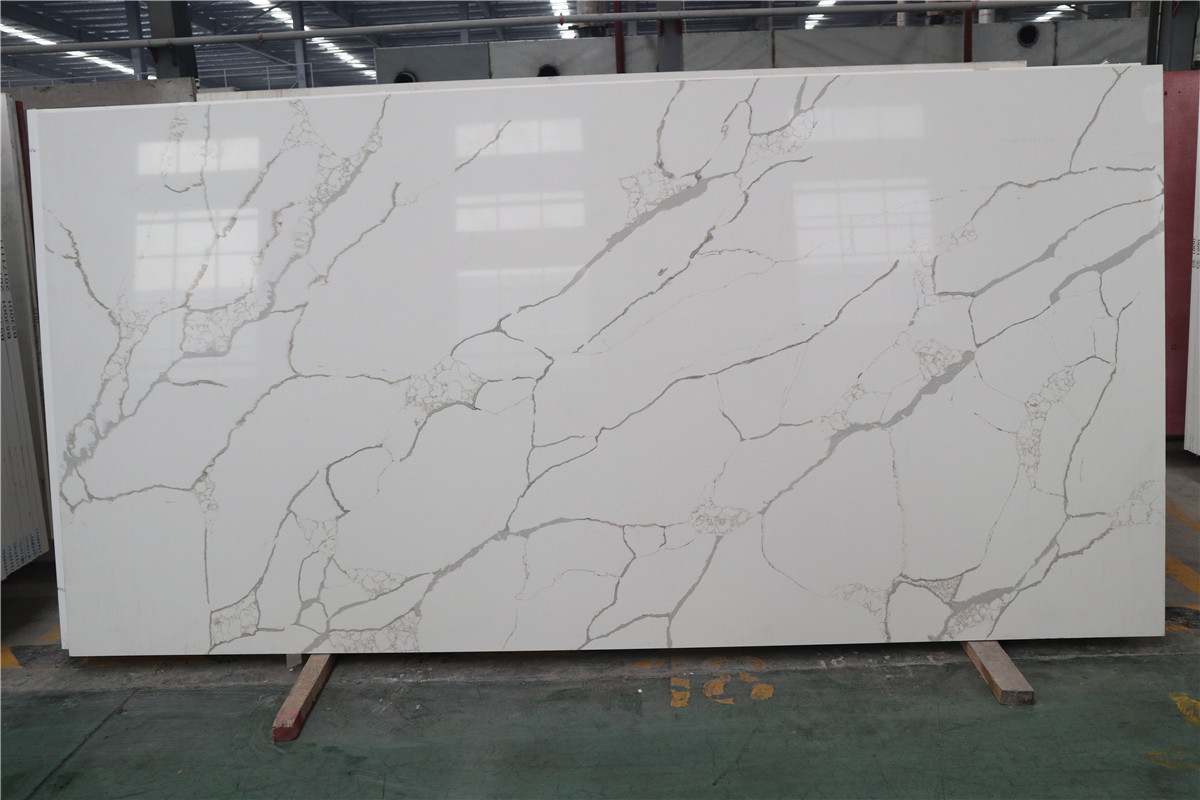 Calacatta quartz stone 1546 , calacatta marble, Calacatta Quartz Slab