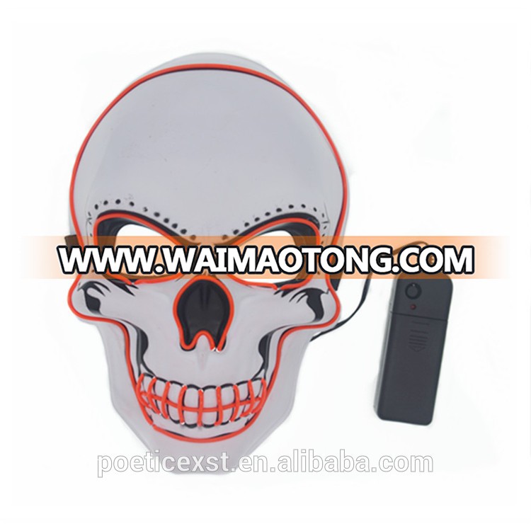 PoeticExst Halloween Costume Flashing Led Face Mask For Party, Funny EL Wire Mask,Led Mask Party