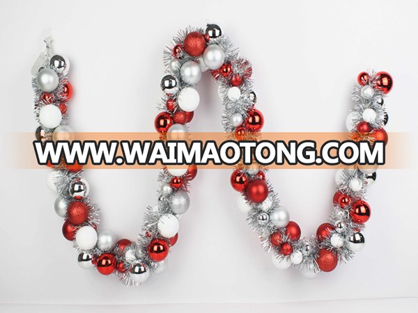 2017 hot sales Christmas plastic bauble garland