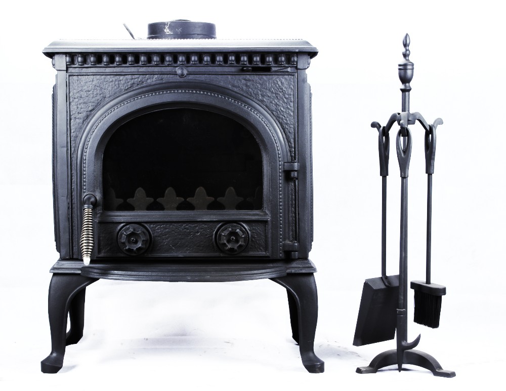 my outdoor antique cast iron smokeless wood burning stove