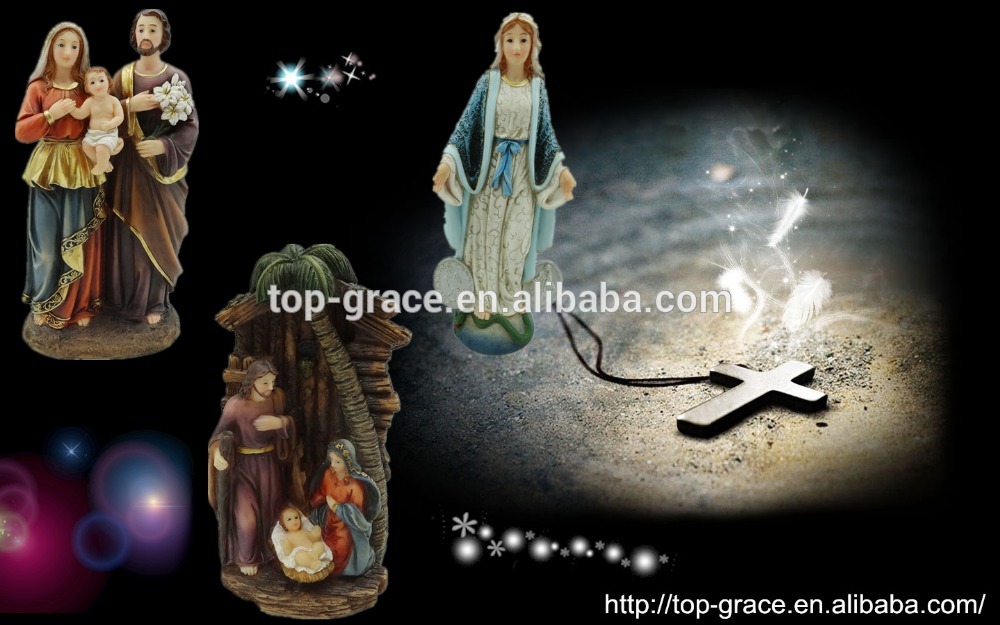 New cheap resin christmas nativity set