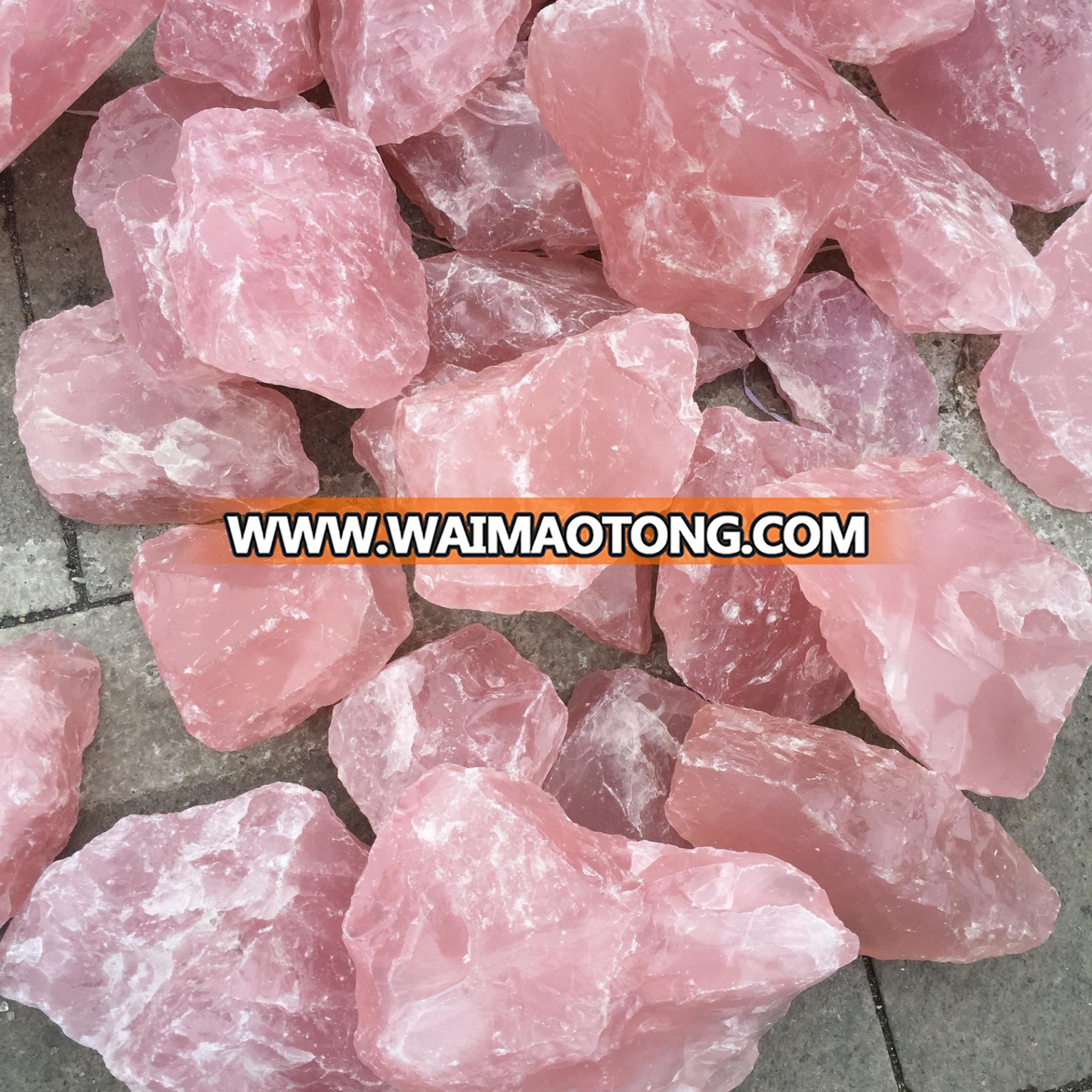 Natural rough rose quartz unpolished raw crystal Stone for sale