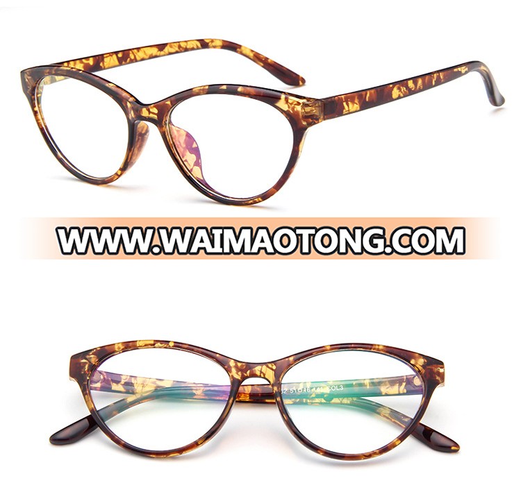 DL-2362 Customized Logo Cat Eye Full-Rim PC Prescription Glasses Frame Rx For Women