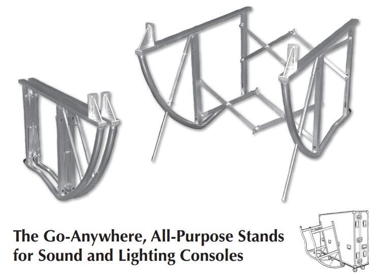 aluminum steel portable foldable console stand for sound and lighting consoles