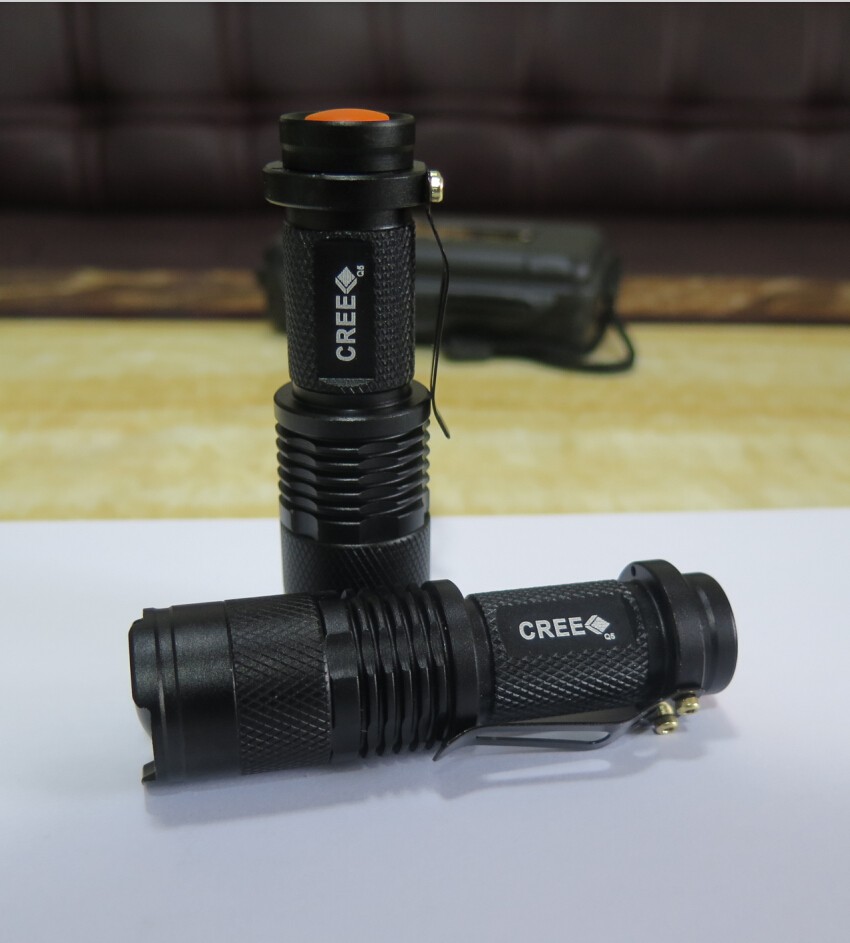 Mini Flash Light  Q5 1200 lumens 3 Modes LED Flashlight Adjustable Focus Lantern Portable Lights Hunting Spotlight AA 14500