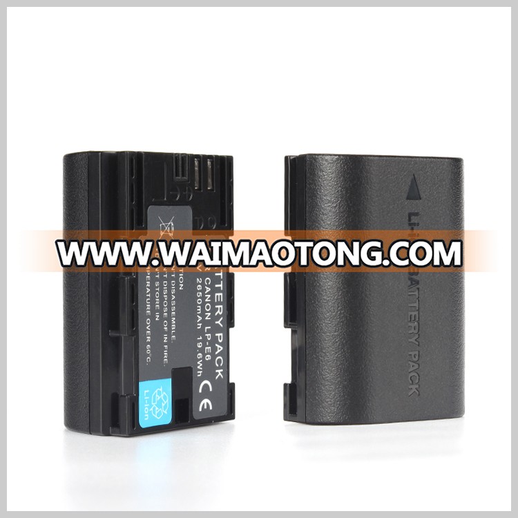 2650mAh Shenzhen Lithium camera Battery Kit  LP-E6 LPE6 LP E6 LP-E6N for Canon eos 5d mark iii IV II 6D 7D 60D 70D