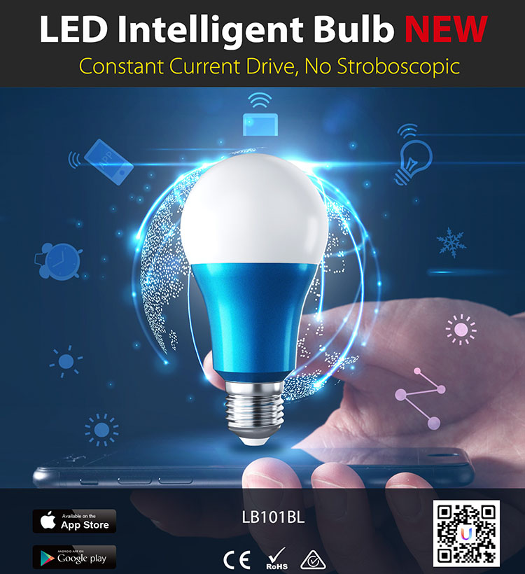 Multi Function LED Smart Bulb Remote, Bluetooth Wireless Control RGB LED Bulb