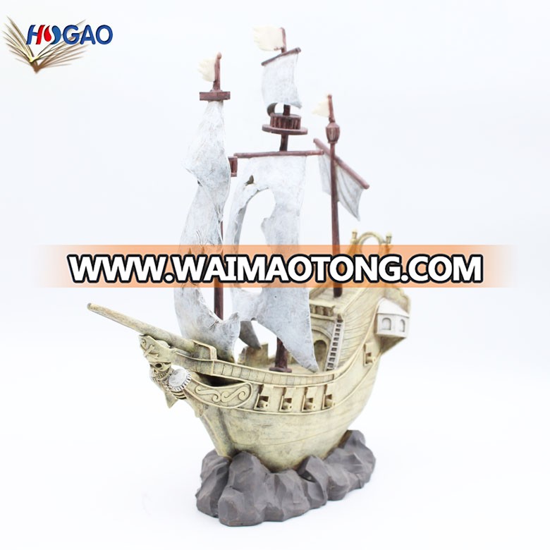 Home decoration handmade figurine ship resin sailing model