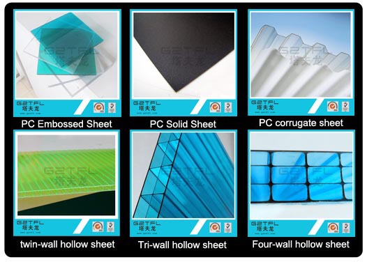 polycarbonate sheet awning/roofing/covering/canopy