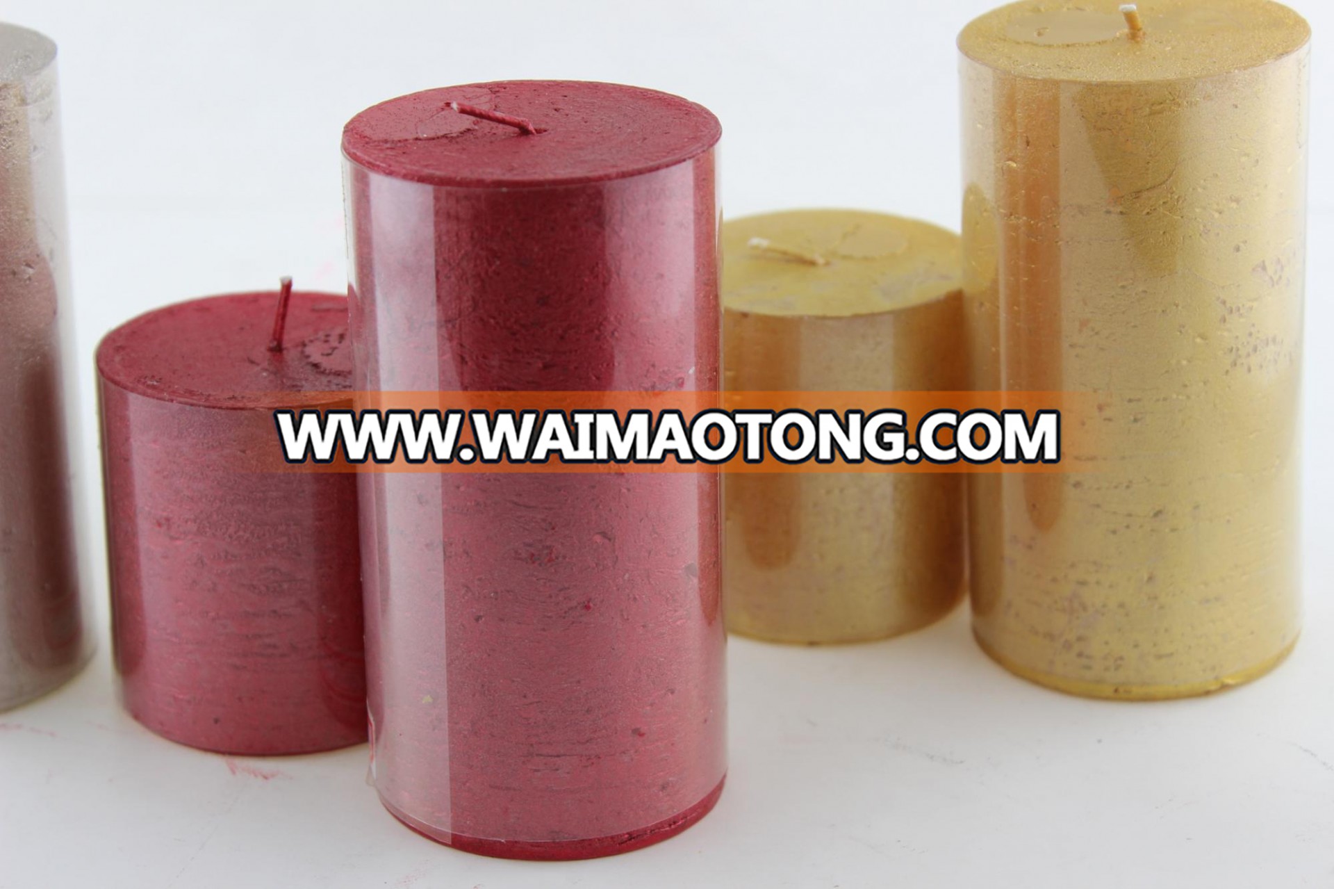 Special design decorative long burning time paraffin wax pillar candles for church decoration