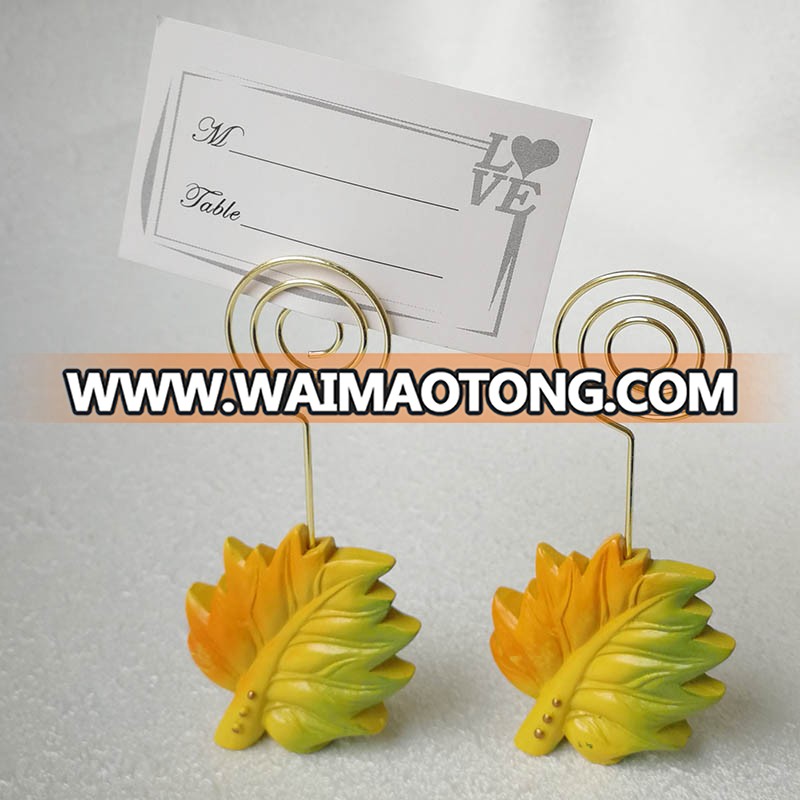 Ywbeyond Autumn Wedding Favors Maple Leaf Place Card Holder Photo Holders Seat Clip Wedding Table Decoration